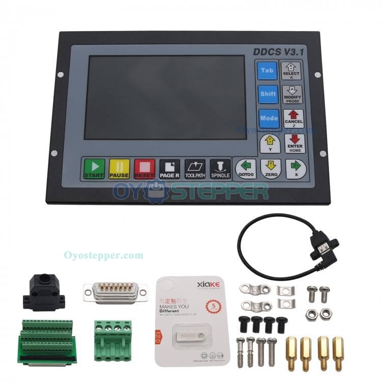 DDCS V3.1 3 Axis / 4 Axis Electronic Numerical CNC Motion Controller Offline CNC Standalone Control 500KHz
